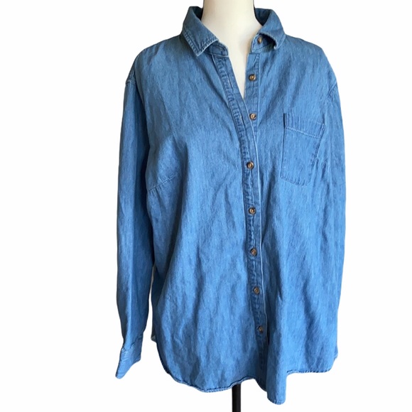 Viv | Tops | Ava Viv Denim Shirt 2x 